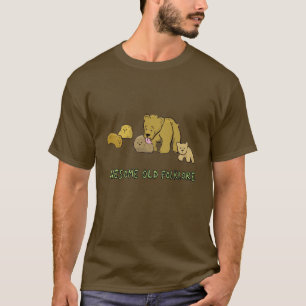 Camiseta Folclore velho impressionante do urso
