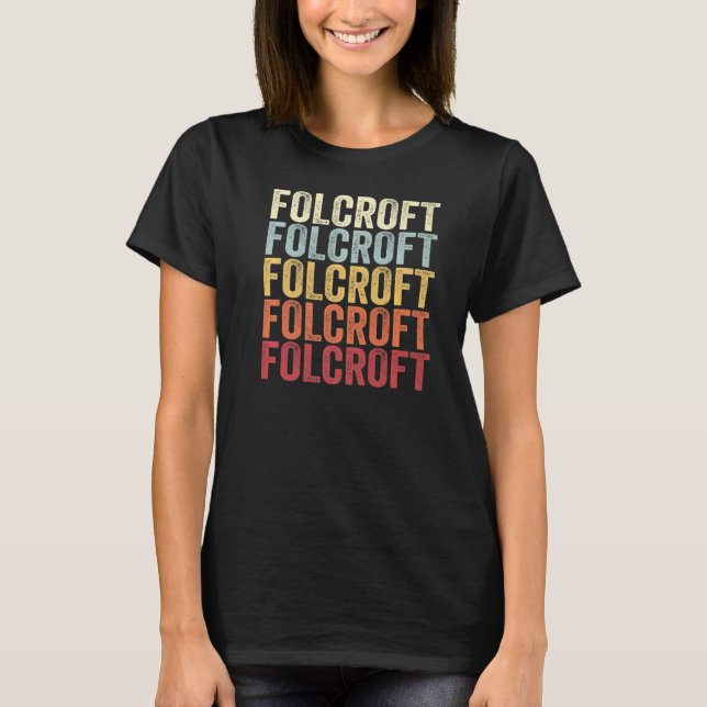 Camiseta Folcroft Pensilvânia Folcroft PA Retro Vintage Te (Frente)