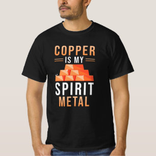 Camiseta Folga de cobre metálico
