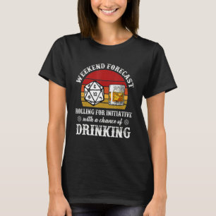 Camiseta Folga de Previsão de Fim de Semana com Oportunidad