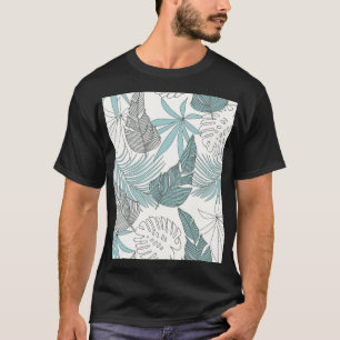 Camiseta Folgas Tropicais: Tendência Sem Olhos Brilhante