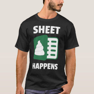 Camiseta Folha Acontece Engraçado Escritório Arma