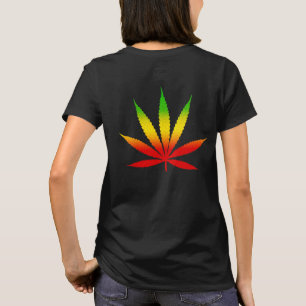 Camiseta Folha amarela & verde vermelha Jamaica jamaicano