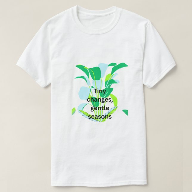 Camiseta Folha Botânica Moderna  (Frente do Design)