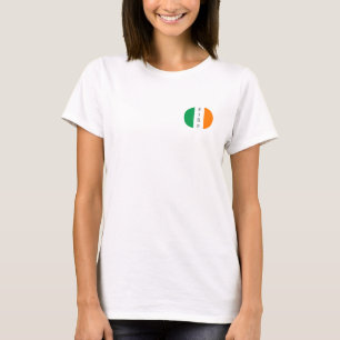 Camiseta Folha da Irlanda das Mulheres - Bandeira Oval