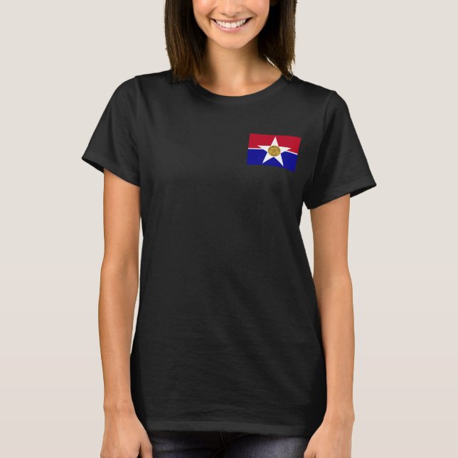 Camiseta Folha das mulheres Zip Jogger - bandeira de Dallas (Frente)
