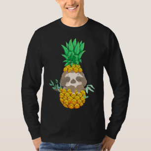 Camiseta Folha de abacaxi de fruticultura branca
