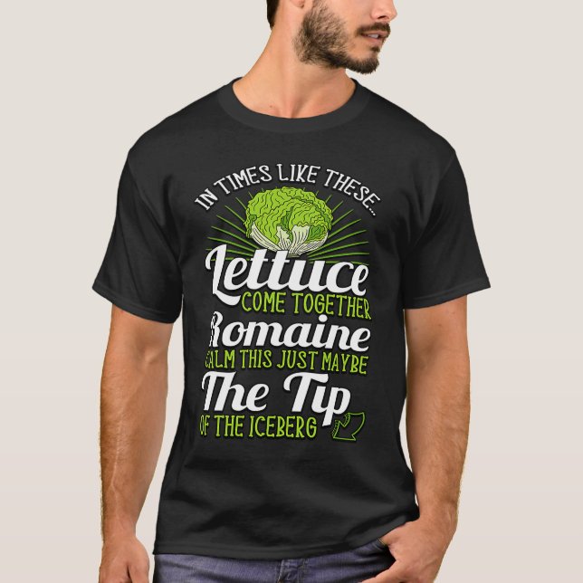 Camiseta Folha de Alface Vegetal Vegetal Vegan Romaine C (Frente)