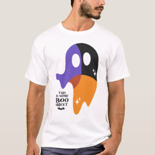 Camiseta Folha de Boo Moderno - Engraçado Olhar de Hallowee
