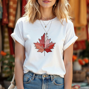 Camiseta Folha de Bordo Canadense Contemporânea ID1071