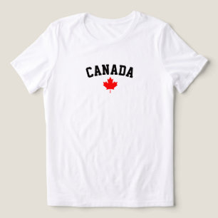 Camiseta Folha de Bordo de Bordo do Canadá Minimalista Arqu