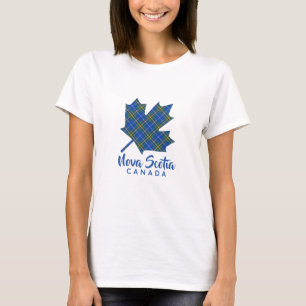 Camiseta Folha de bordo de Canadá do Tartan de Nova Escóc