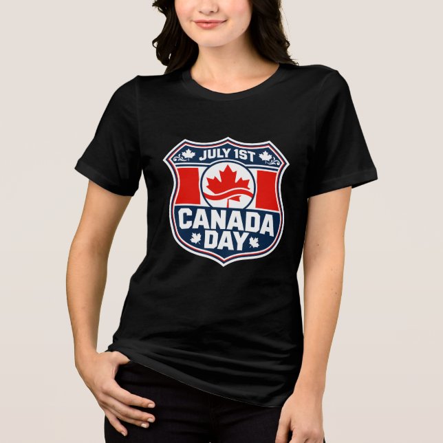 Camiseta Folha de Bordo do Dia do Canadá (Frente)