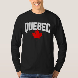 Camiseta Folha de bordo do Quebec Canadá Bandeira Canadense