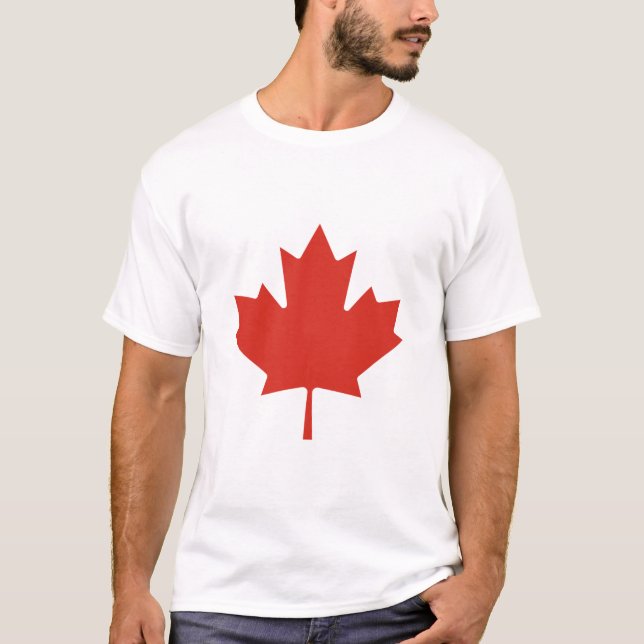 Camiseta Folha de bordo vermelha canadense Canadá (Frente)