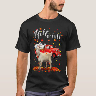 Camiseta Folha de Cabra de Bordo Outono Outono Caminhão Ver