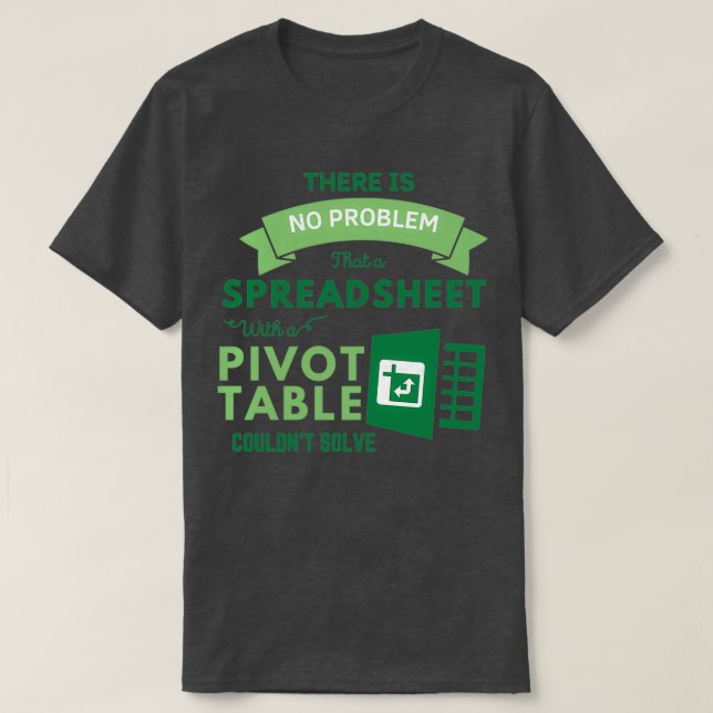 Camiseta Folha De Cálculo Com Um Problema De Mesa Dinâmica  (Frente do Design)