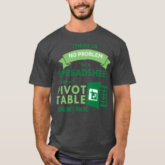 Camiseta Folha De Cálculo Com Um Problema De Mesa Dinâmica