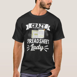 Camiseta Folha de Cálculo Louca Lady Contabilista CPA Conta