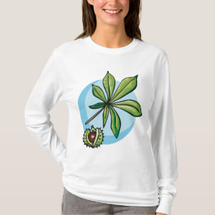 Camiseta Folha de Castanha-da-Índia e Castanha
