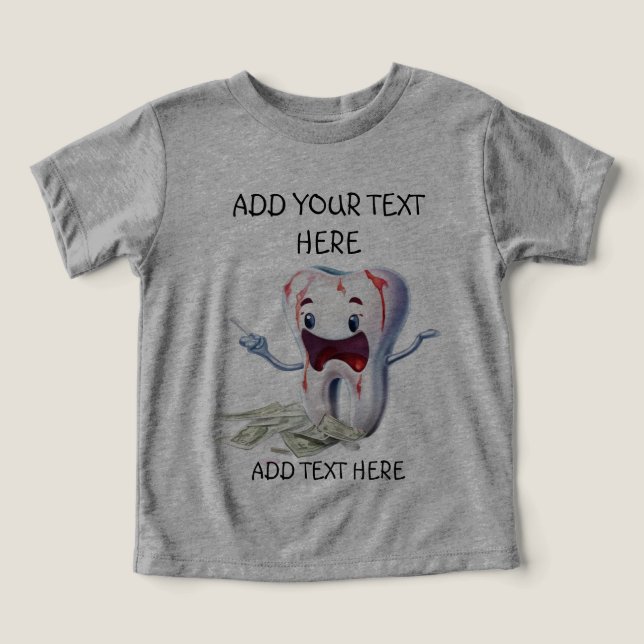 Camiseta Folha de dentes da boca vermelha (Design frontal)