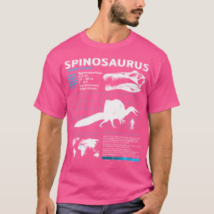 Camiseta Folha de Fatos do Espinossauro Fatos do Dinossauro