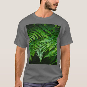 Camiseta folha de folhagem da floresta tropical tropical da