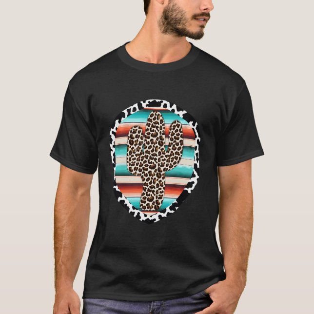 Camiseta Folha de Impressão Cactus Leopard T (Frente)