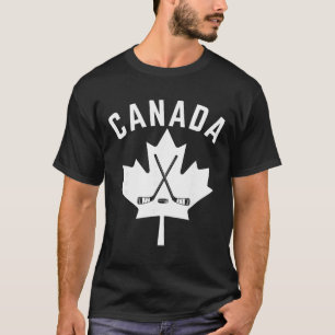 Camiseta Folha de Maple Canadense Hockey Homens Mulheres Cr