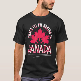 Camiseta Folha De Maple Canadense Que Está Se Mudando Para 