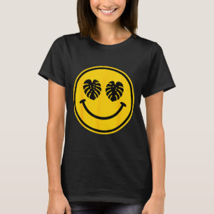Camiseta Folha de Monstera sorriso praia tropical verão oce
