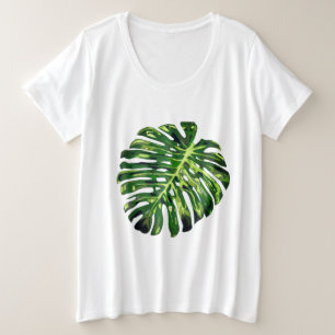 Camiseta Folha de Monstera Tropical