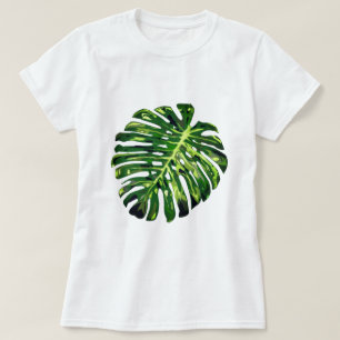 Camiseta Folha de Monstera Tropical