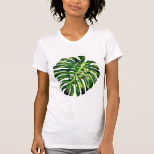 Camiseta Folha de Monstera Tropical - Camisa-T