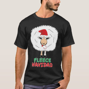 Camiseta Folha de Natal Navidad Funny Pun Ovino Lov