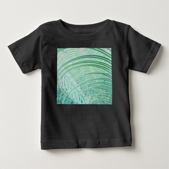 Camiseta Folha de Palmeira de Planta Verde Macia (Frente)