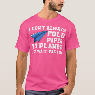 Camiseta Folha De Papel Engraçada Roupa De Avião De Papel O