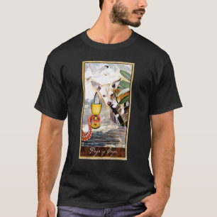 Camiseta Folha De Tarô De Cães Cócitos Cósmicos De Xícara E