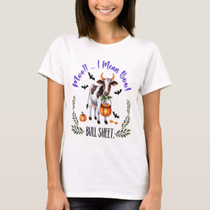 Camiseta Folha de Touro de Vaca do Halloween