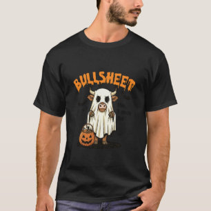 Camiseta Folha de Touro Vaca Fantasma Engraçado Dia das Bru