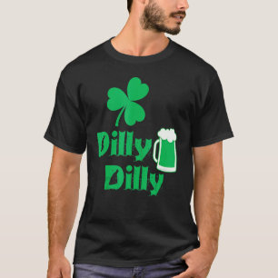 Camiseta Folha de Trevo Dilly Sortudo Dia de São Patrício I