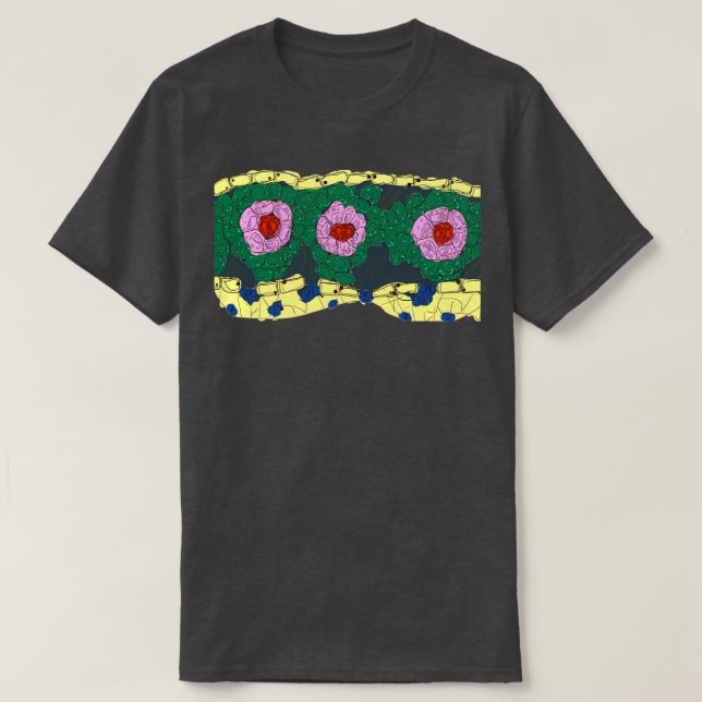 Camiseta folha dentro a (Frente do Design)