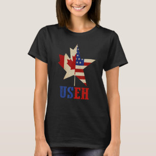 Camiseta Folha Eh Canadense Bandeira Americana Patriótica