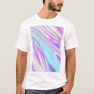 Camiseta Folha holográfica colorida
