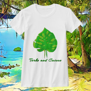 Camiseta Folha tropical Bonito de Turcos e Caicos