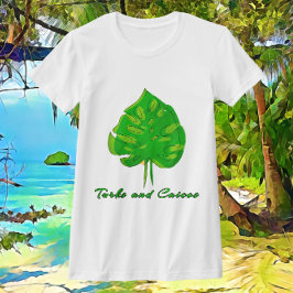 Camiseta Folha tropical Bonito de Turcos e Caicos
