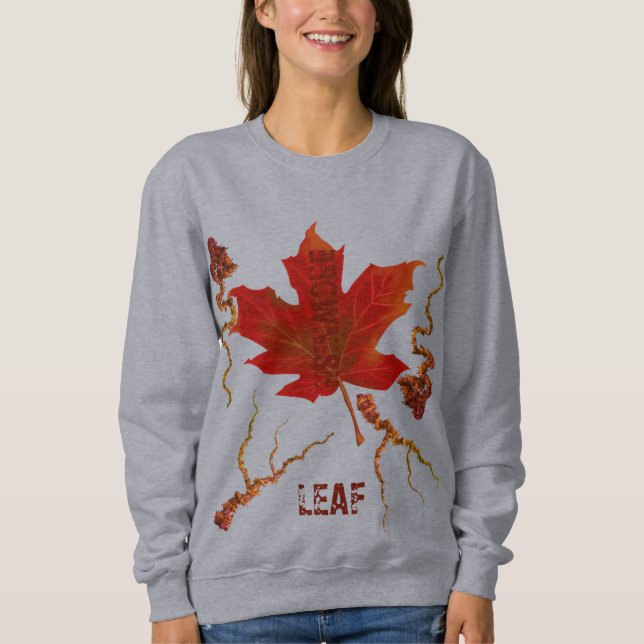 Camiseta Folha Verde Marrom Arte Da Natureza Mulheres Básic (Frente)
