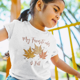 Camiseta Folhagem de outono de Cores de Água Simples
