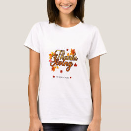 Camiseta Folhagem elegante de Ação de Graças outono