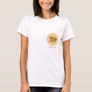 Camiseta Folhagem Sem Saída de Ação de Graças Moderna Manda